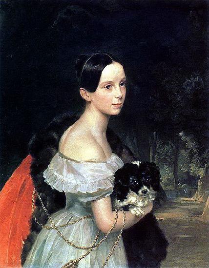 Karl Briullov Portrait of U. M. Smirnova oil painting image